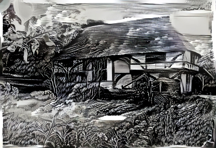 Bayleaf Cottage Woodcut