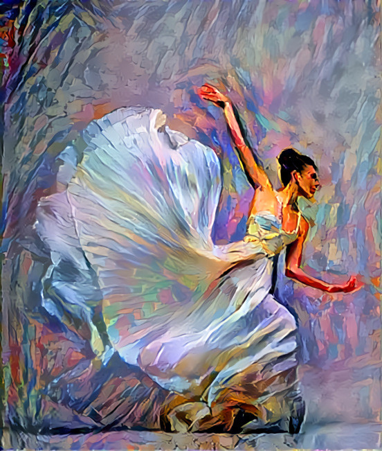 Ballet Dancer in Strong Color