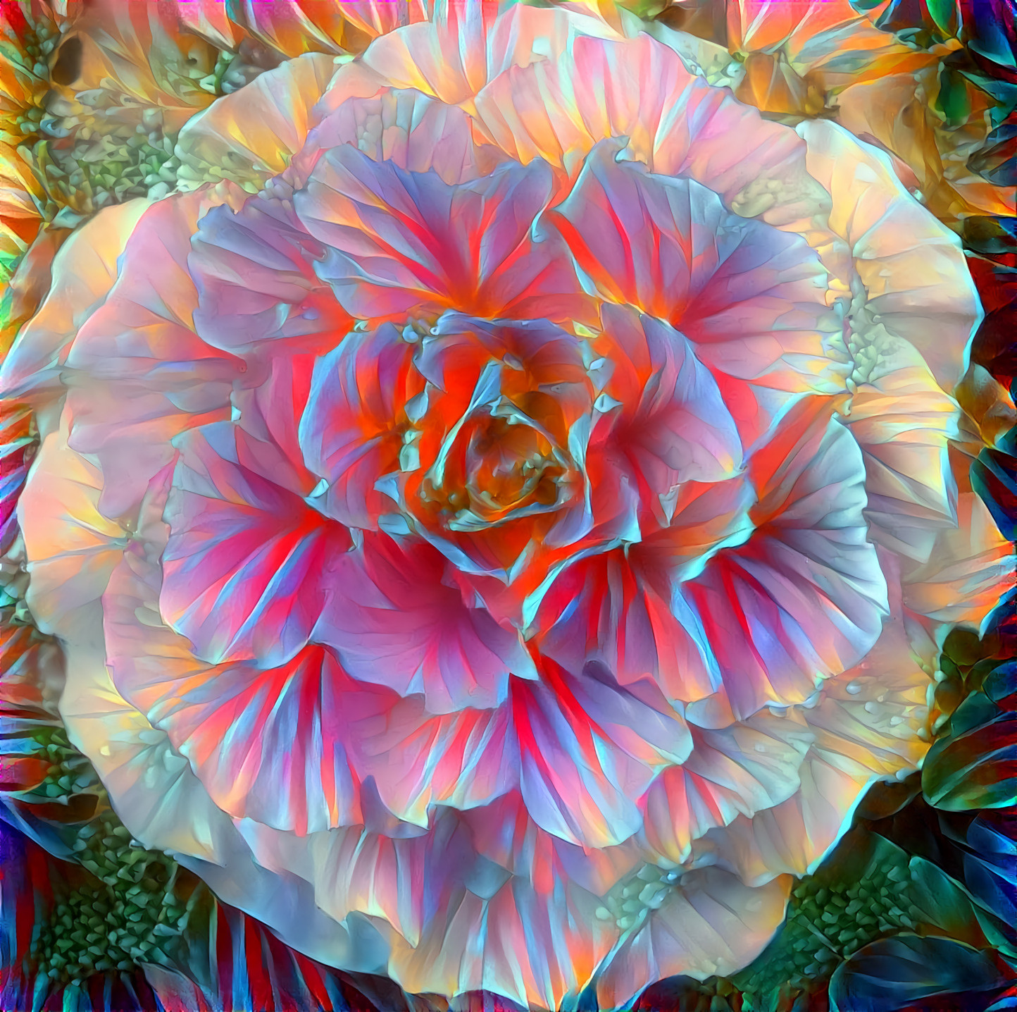 Luminous Cabbage Rose