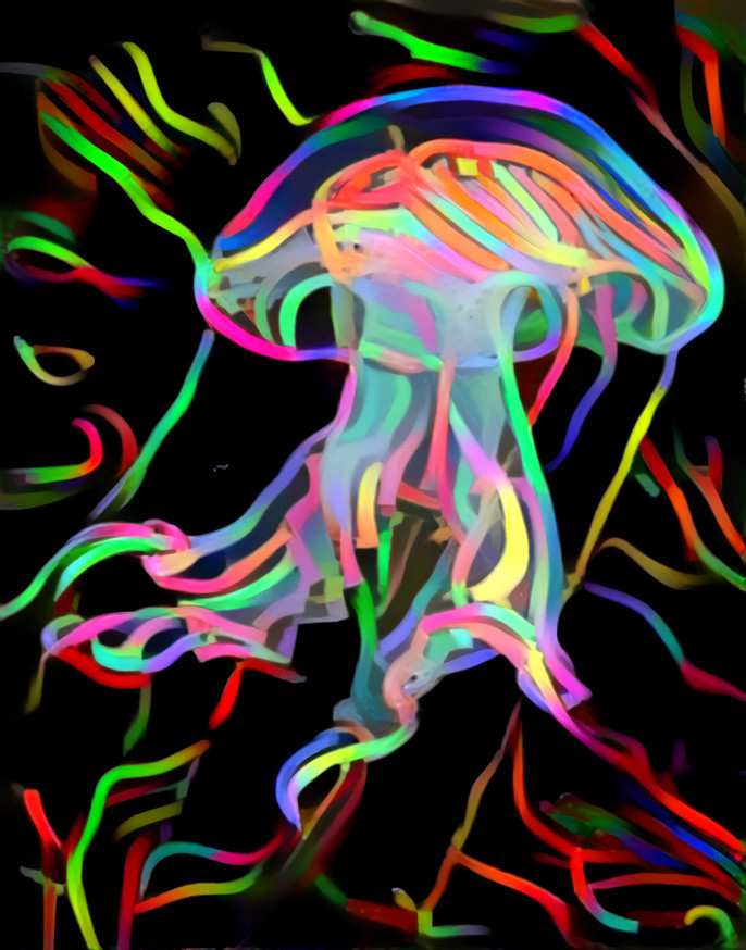 Glow stick jellyfish. Which turned out funny 