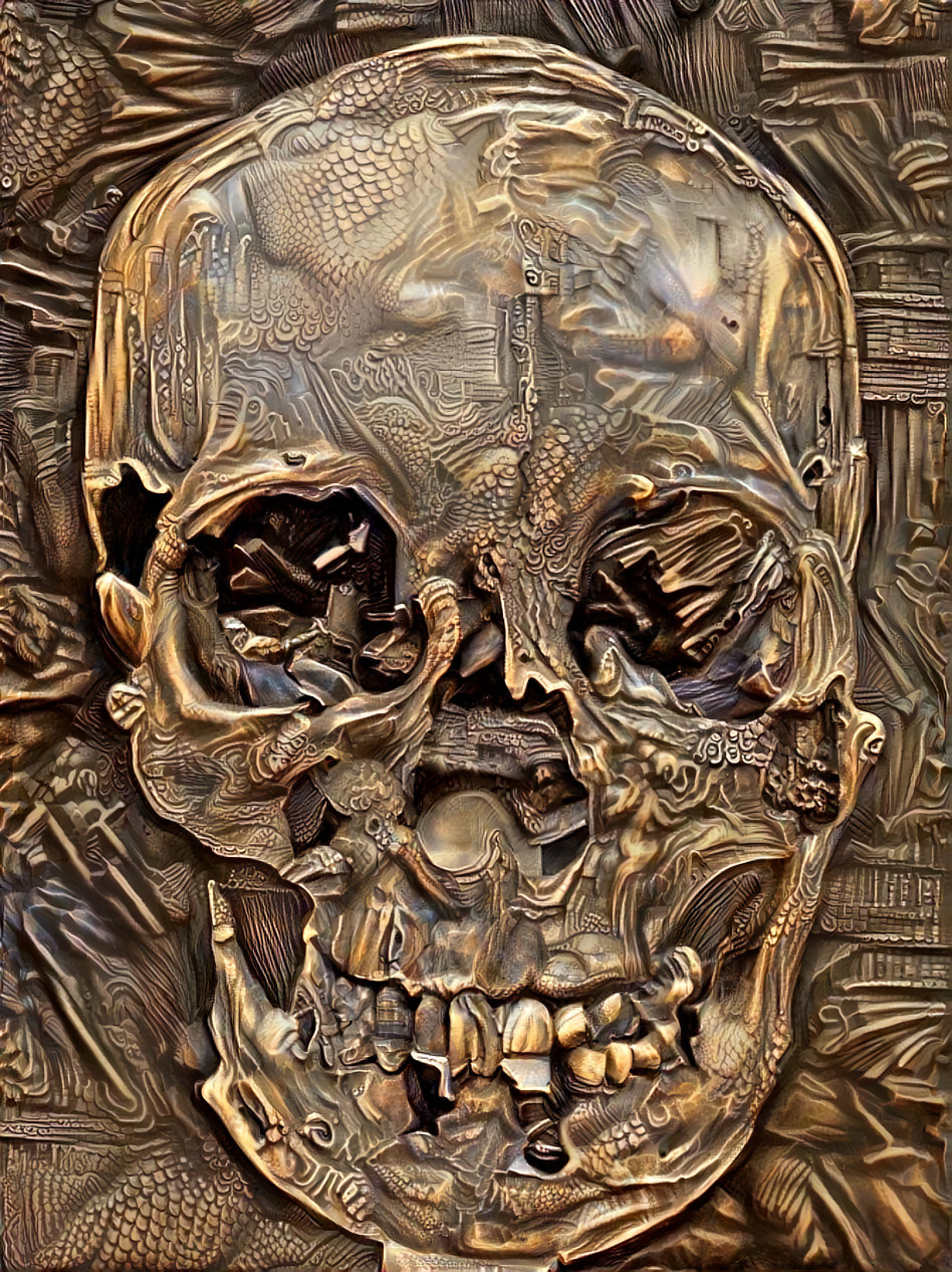 skull retextured ~ bronze