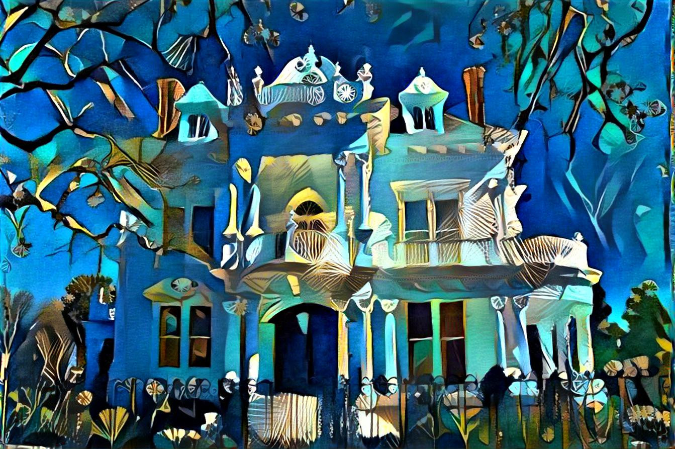 The blue landhouse
