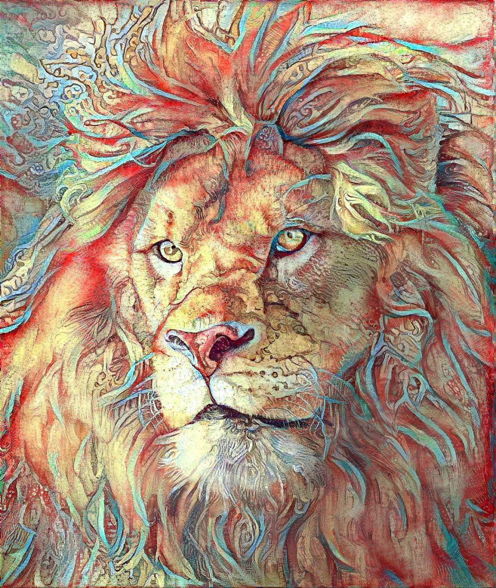 Lion in Pastel