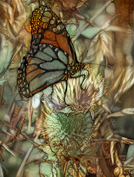 Monarch and Thistle
