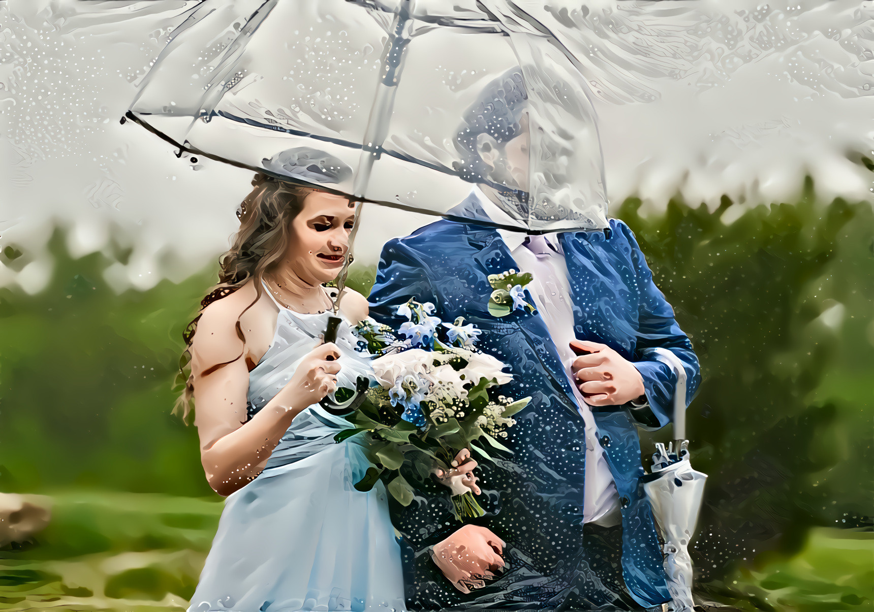 Umbrella ukiyo bridesmaid