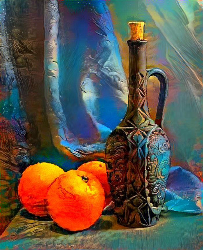 Still life with oranges 
