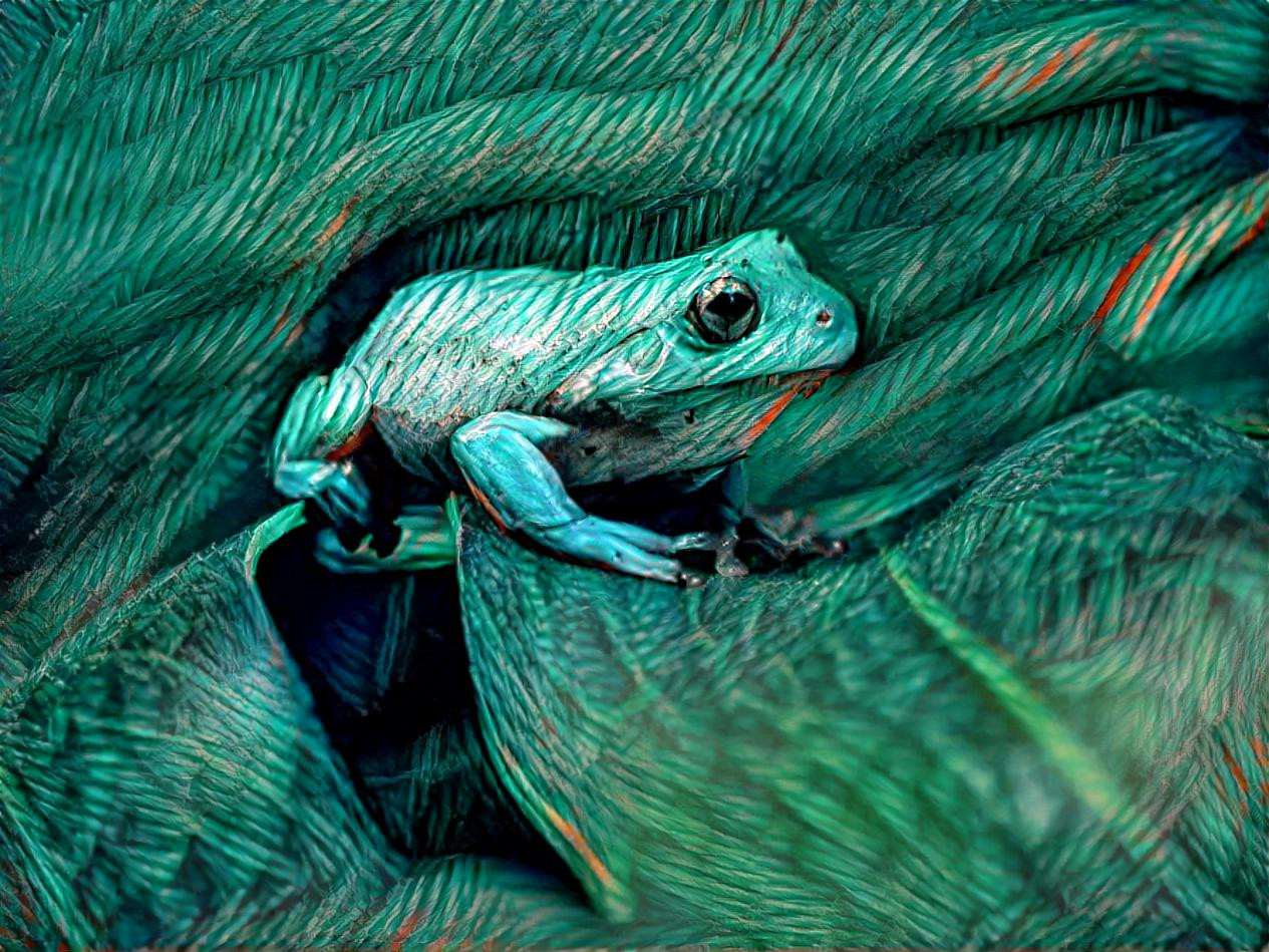 Green rope frog