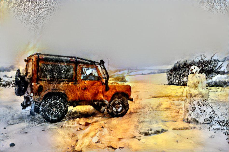 The Snowman and the Land Rover