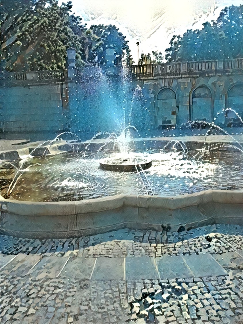 Warsaw (15/25): A fountain in Rydz-Śmigły Park