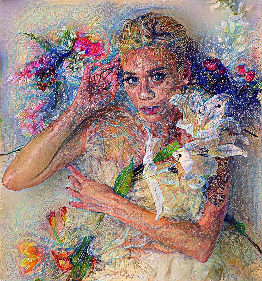 woman with flowers 4