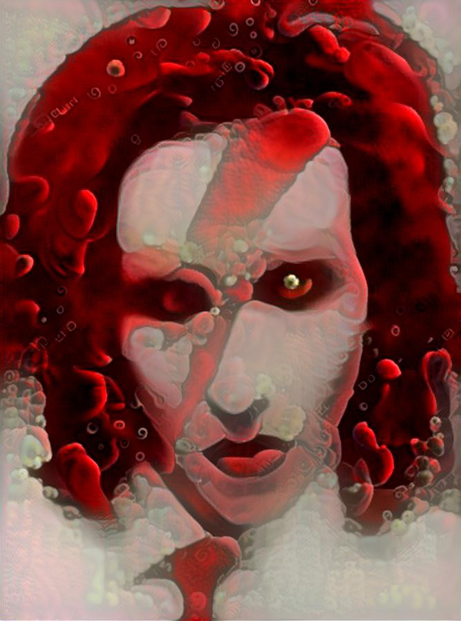 Photo of Marilyn Manson + blood