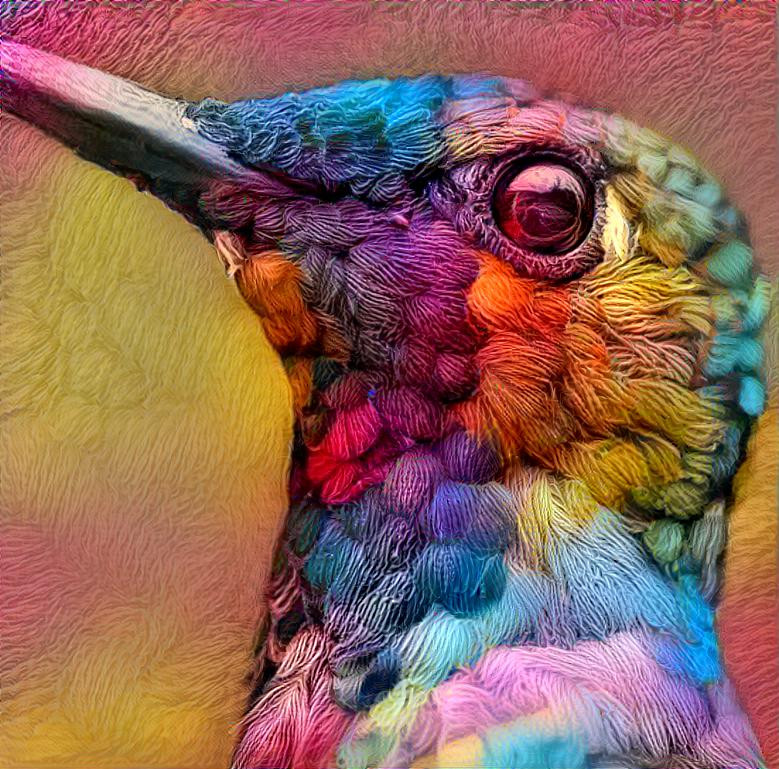 Knitted bird