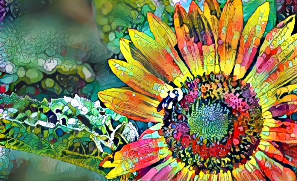 Sunflower &amp; Bee