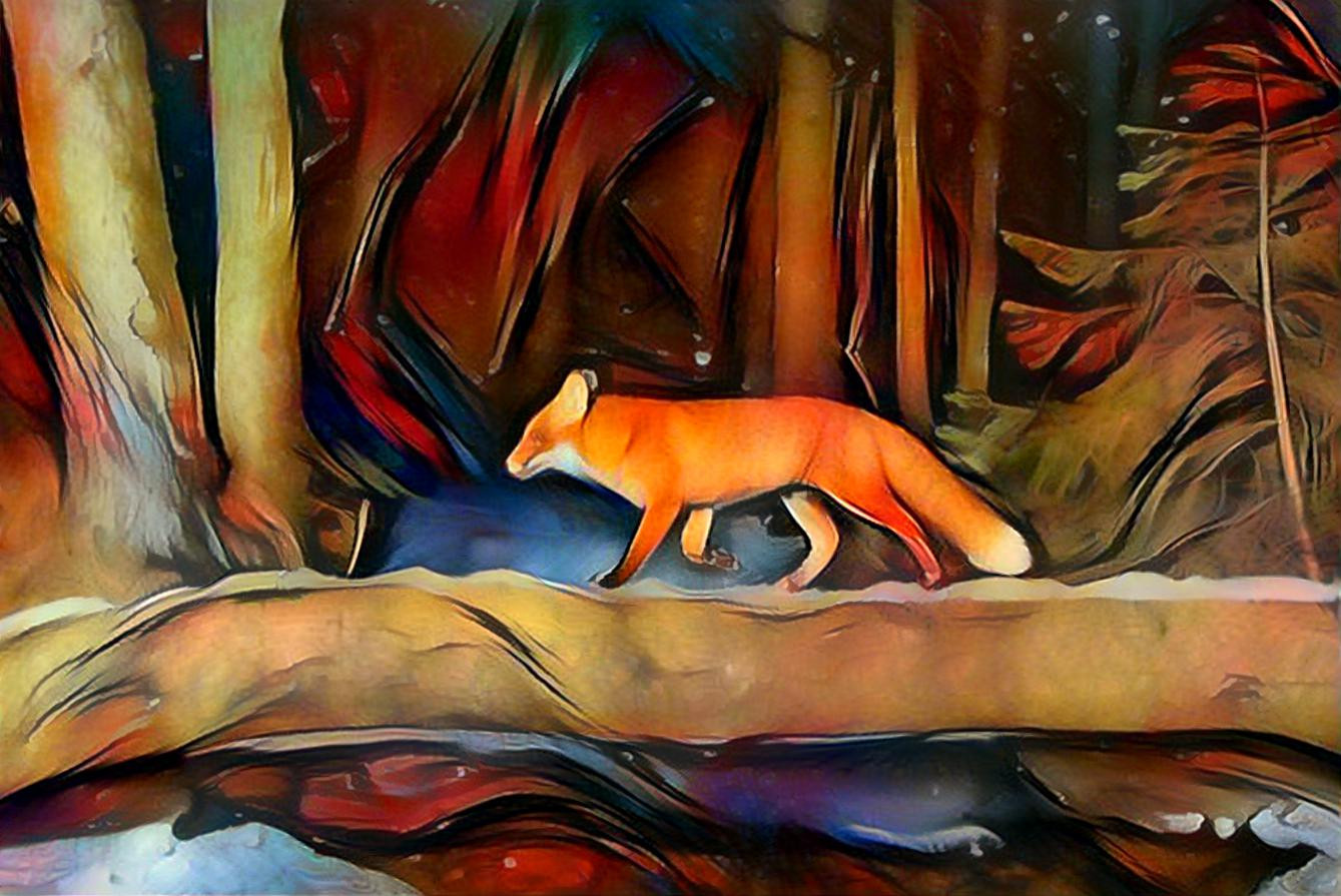 fox in forest