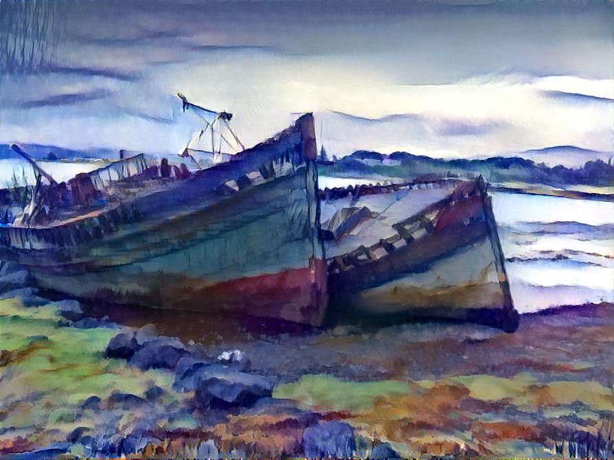 Boats at the Isle of Mull, Scotland