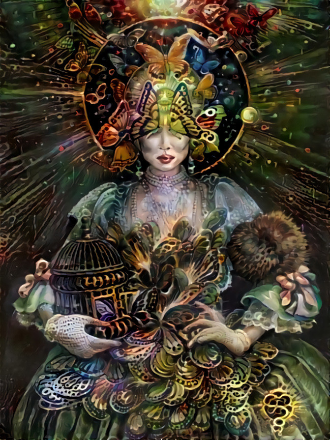 "Madame Butterfly" I - original artwork by Carrie Ann Baade