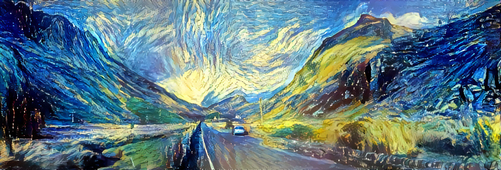 Nantlle Valley Road - Starry Night