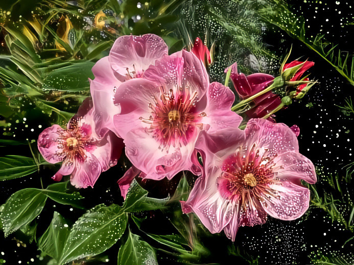 Persian Rose in our backyard garden I-01