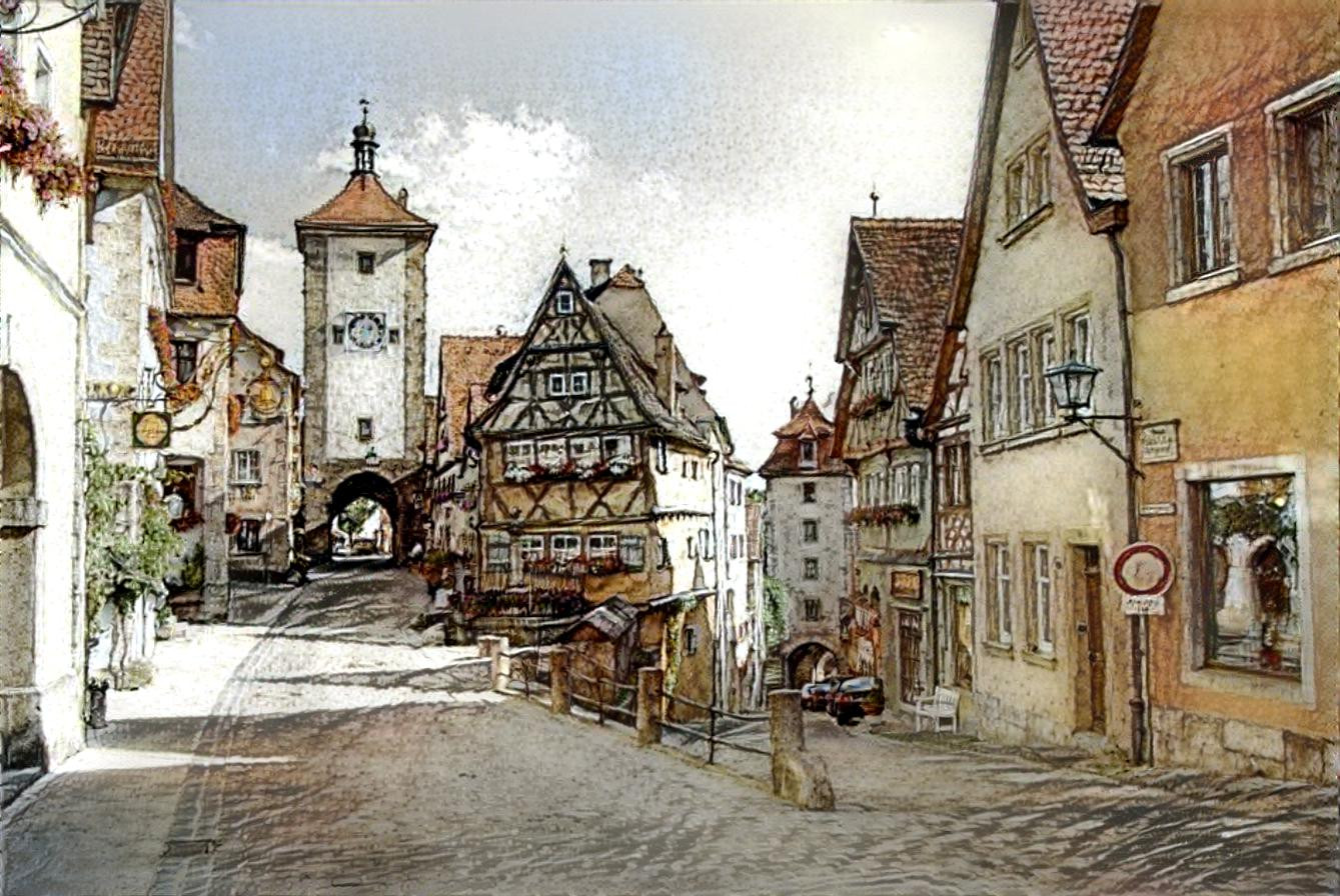 Rothenburg ob der Tauber tinted brown