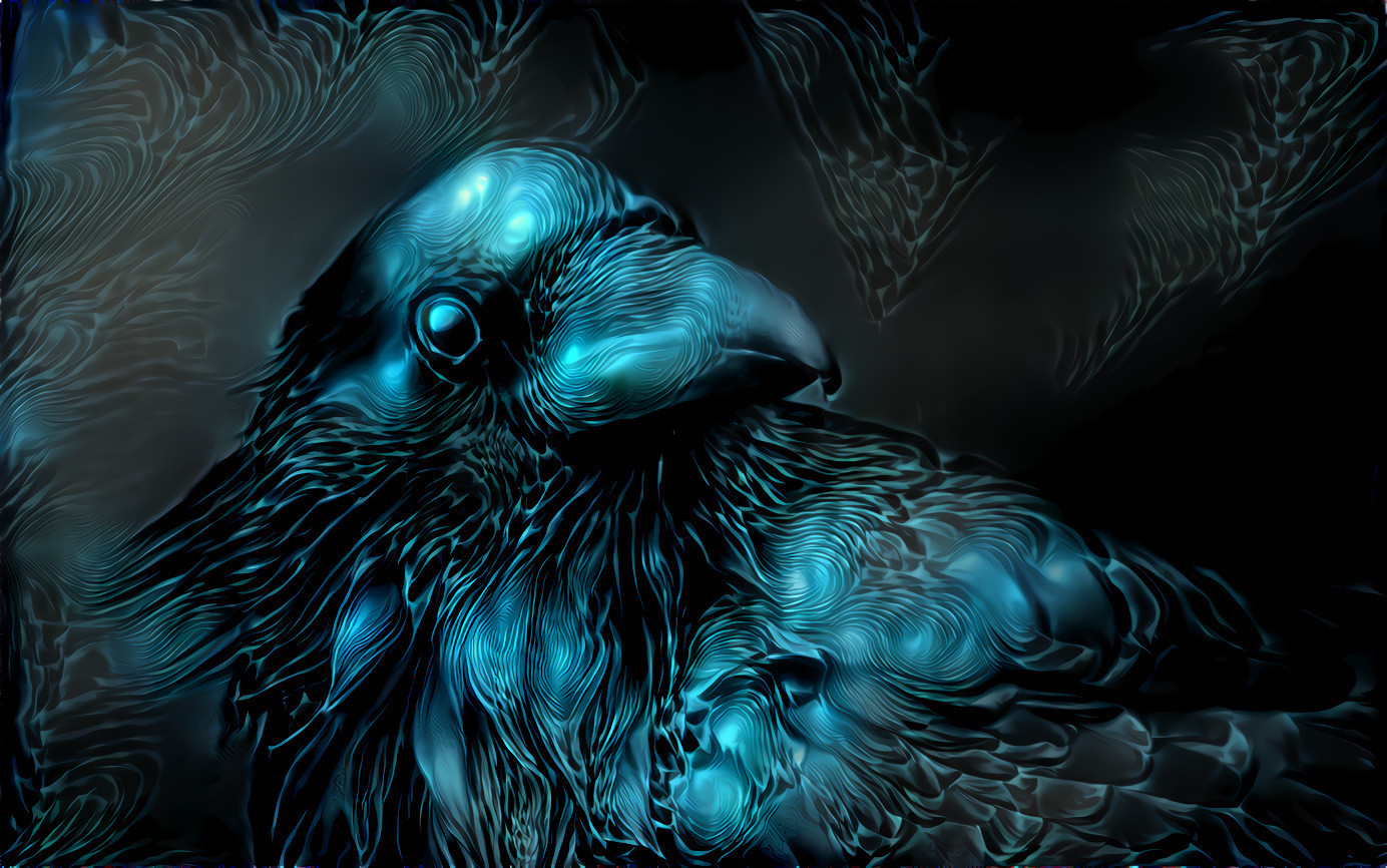 And the crow once called the raven black. Image by Serena Druid \ Style by Blatte