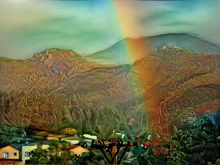 Rainbow in the Los Alamox Mountains