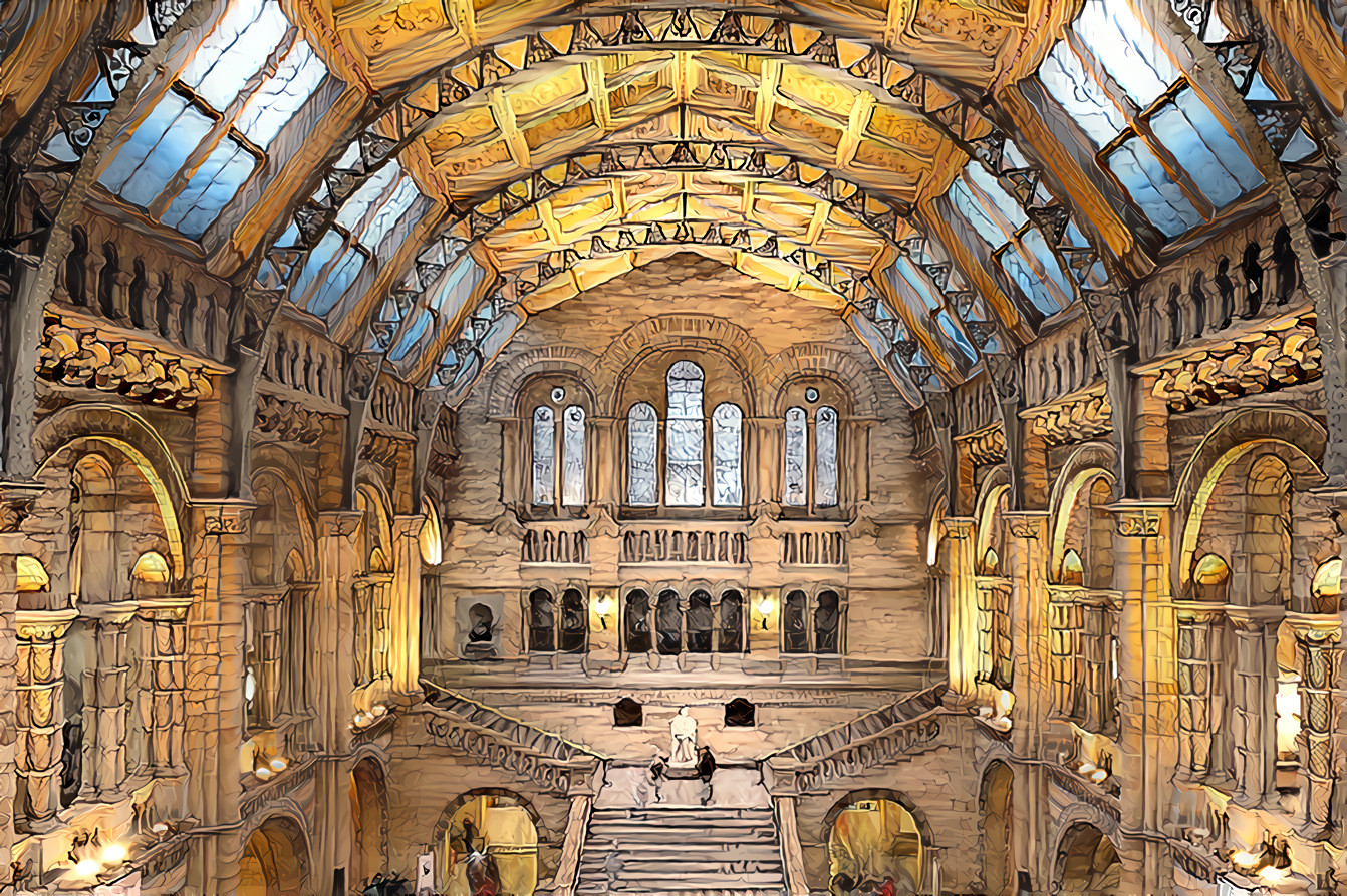 Natural History museum interior, London