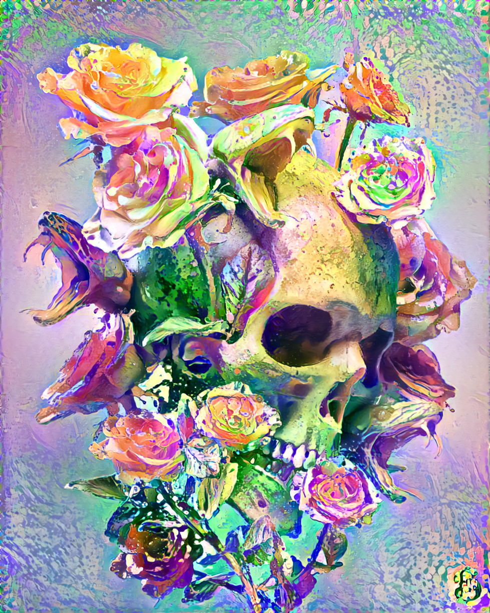 Flowers skull
