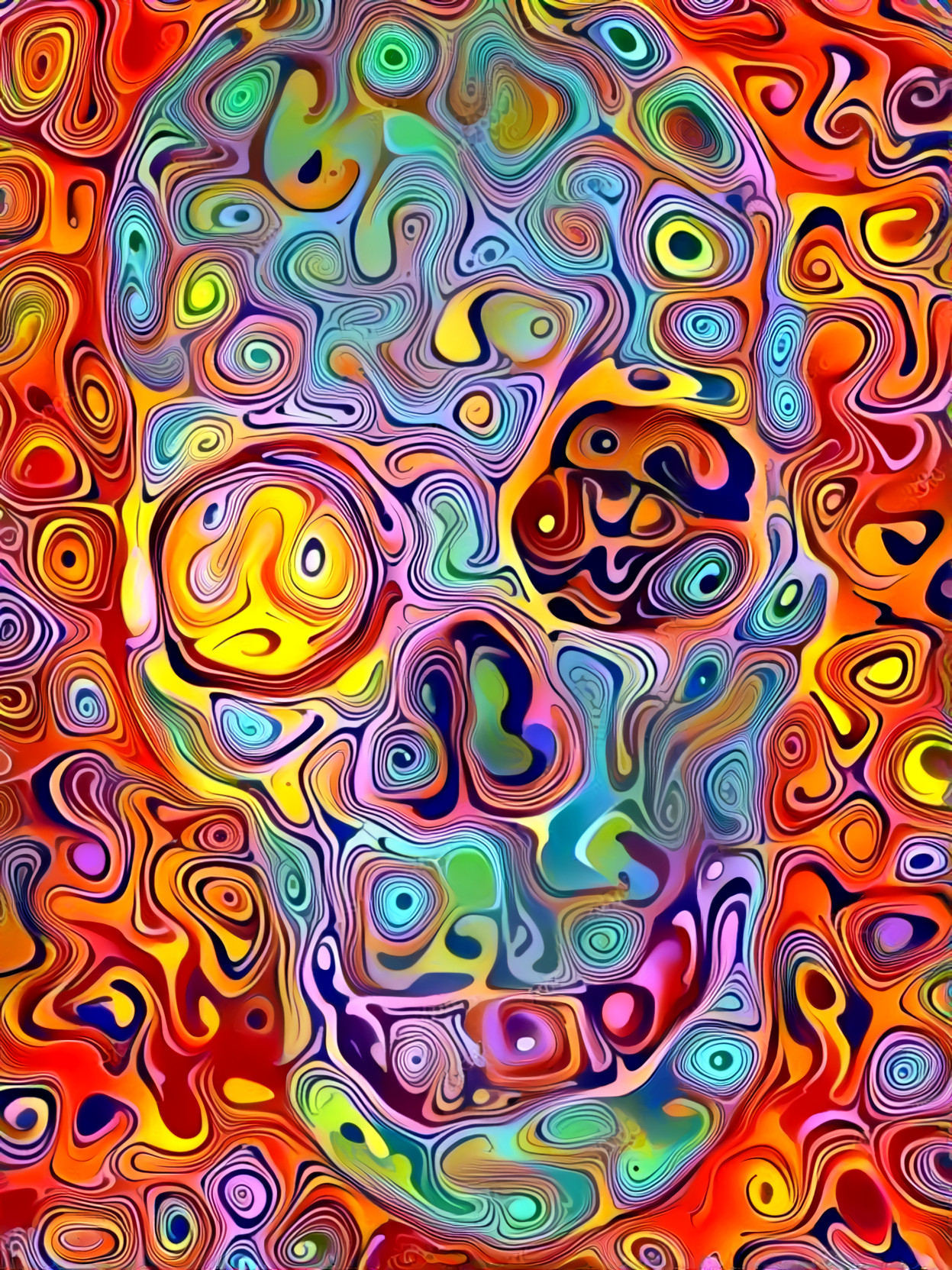 Psychedelic Skull 1
