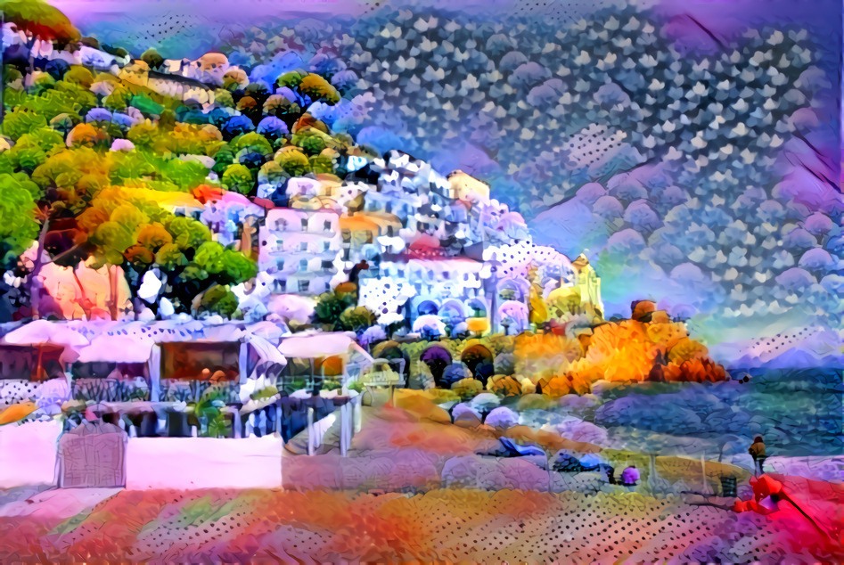 - - - - -  'Toytown Seaside'  - - - - - - - - - - Digital art by Unreal - from own photo.