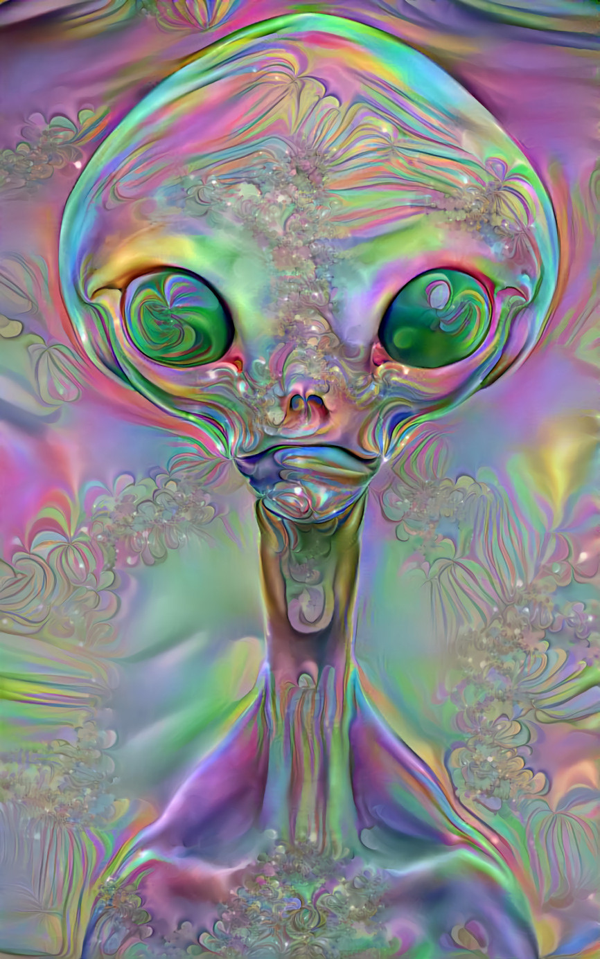 alien portrait - iridescent