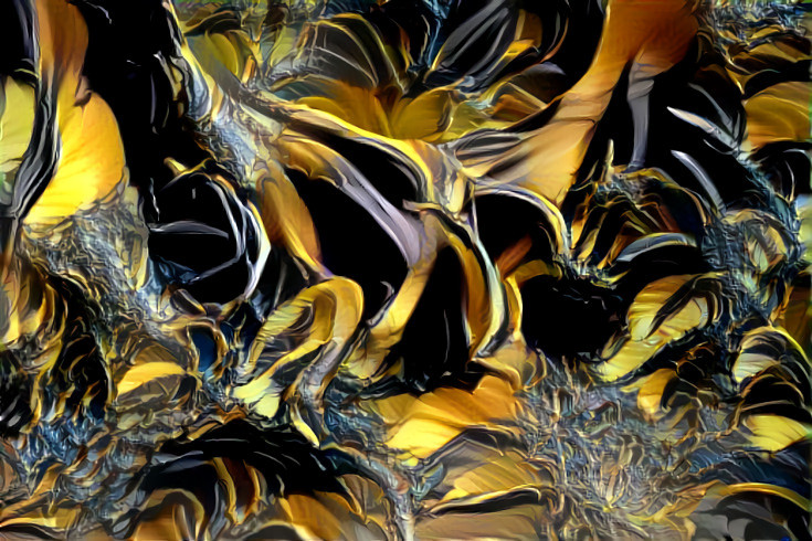 tree roots, black, gold
