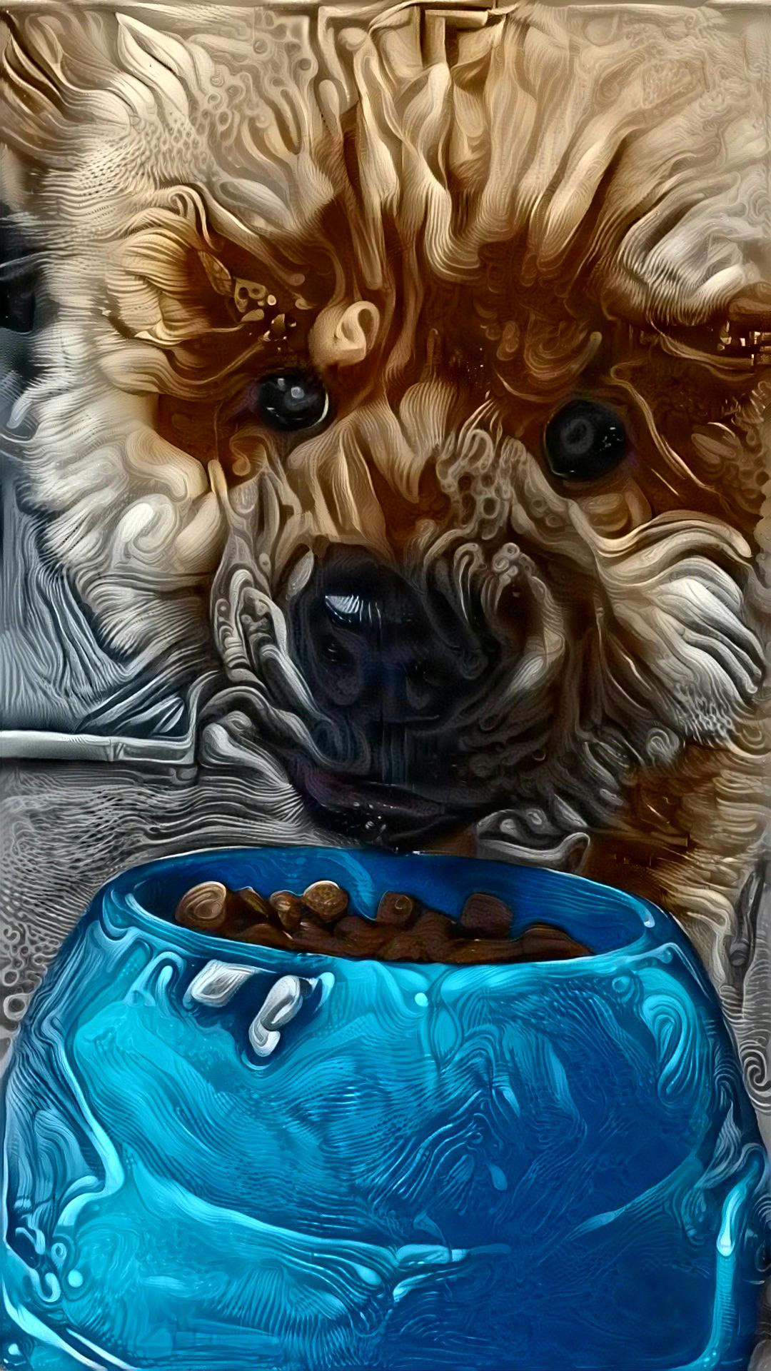 Watching your dog eat (on acid)