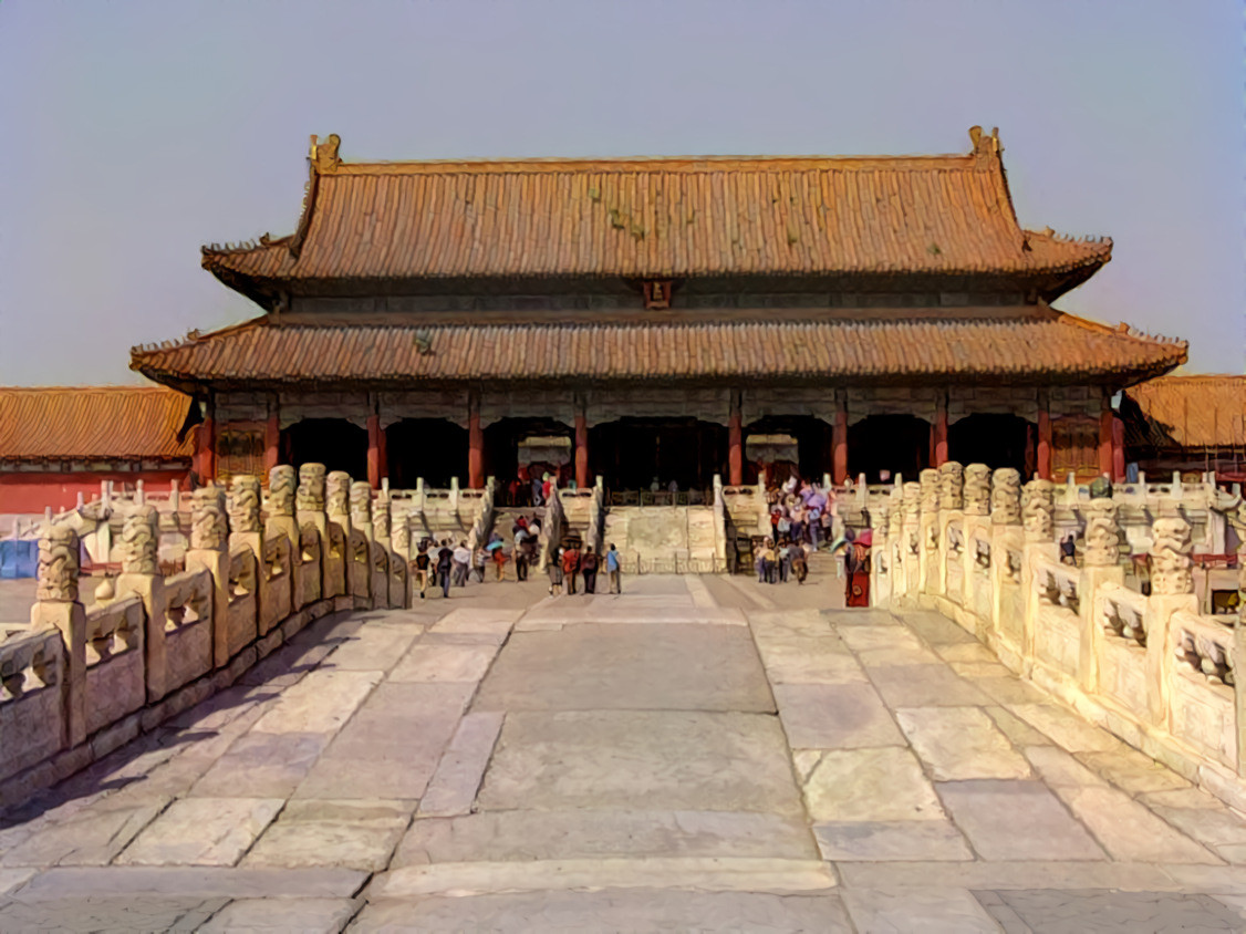 Palast der himmlischen Reinheit (Qianqinggong) in der Verbotenen Stadt, Peking (China)