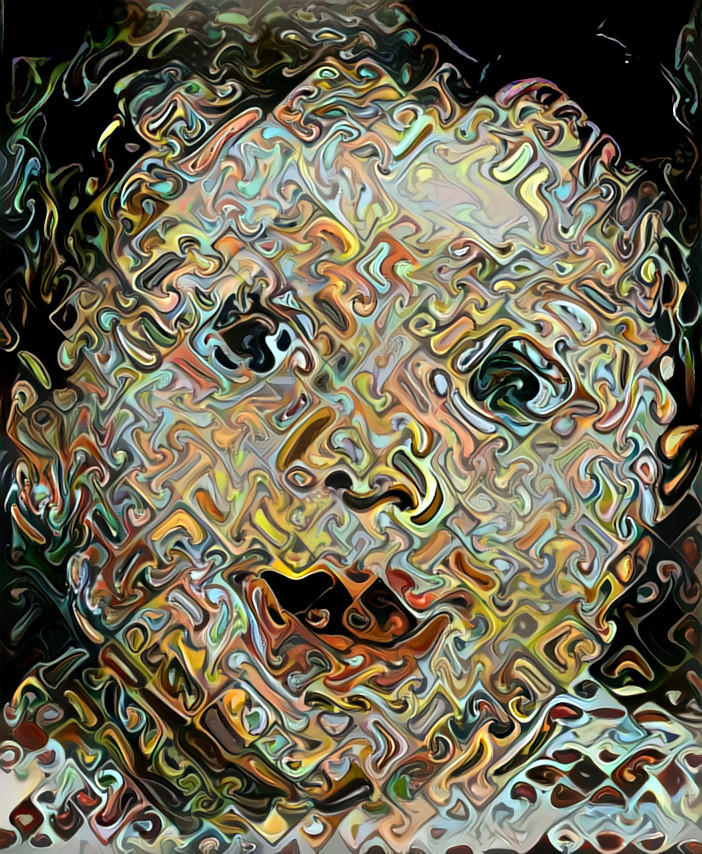 "PsyCHILDelic fantasy" _ source: "Emma" - oil on canvas by Chuck Close _ (201221)