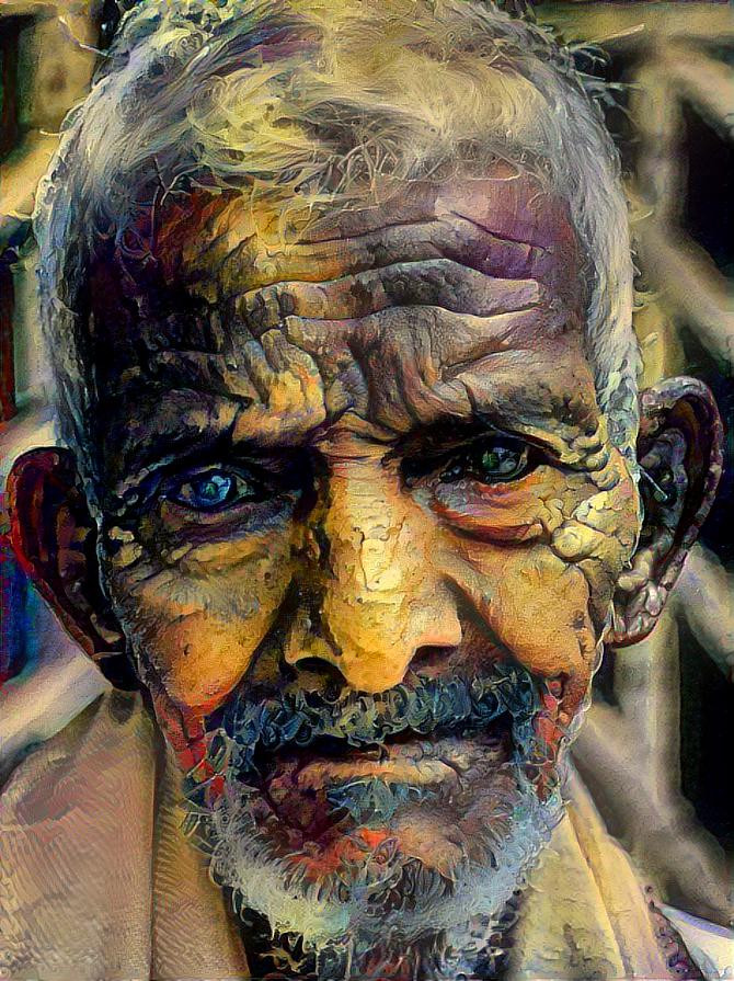Old man with lots of stories to tell