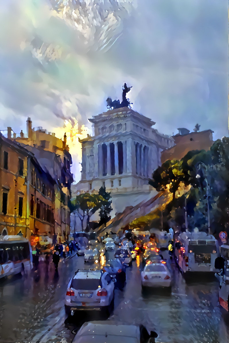 - - - - - 'Rome at Twilight' - - - - - Digital art by Unreal - from own photo.    