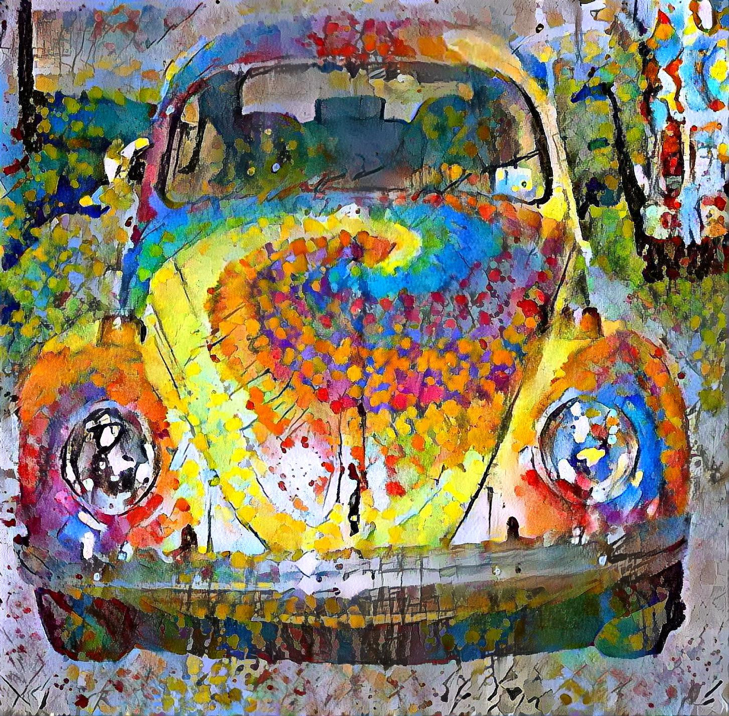 Psychedelic VW  Beetle 
