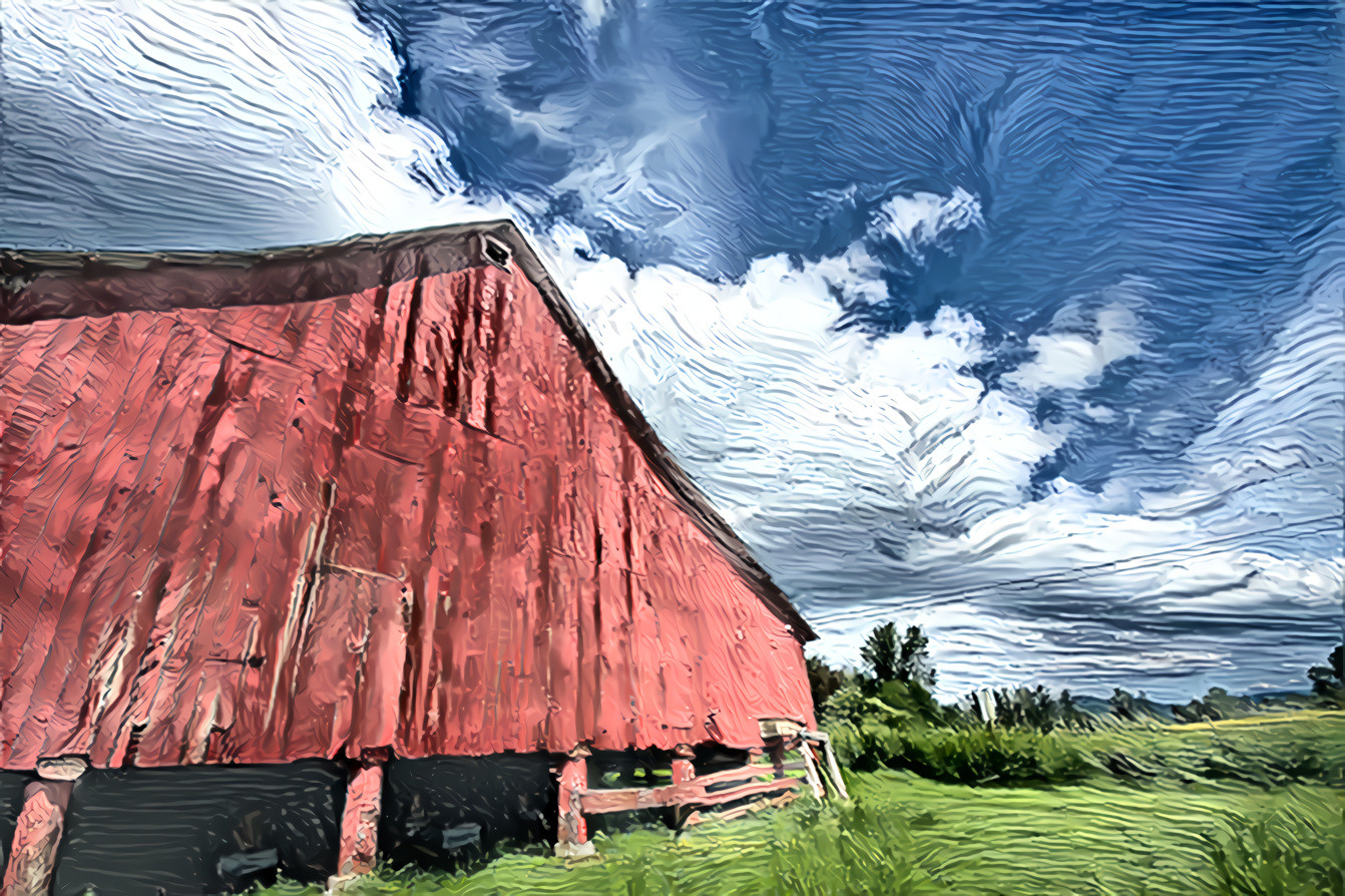 Barn on a Cloudy Day