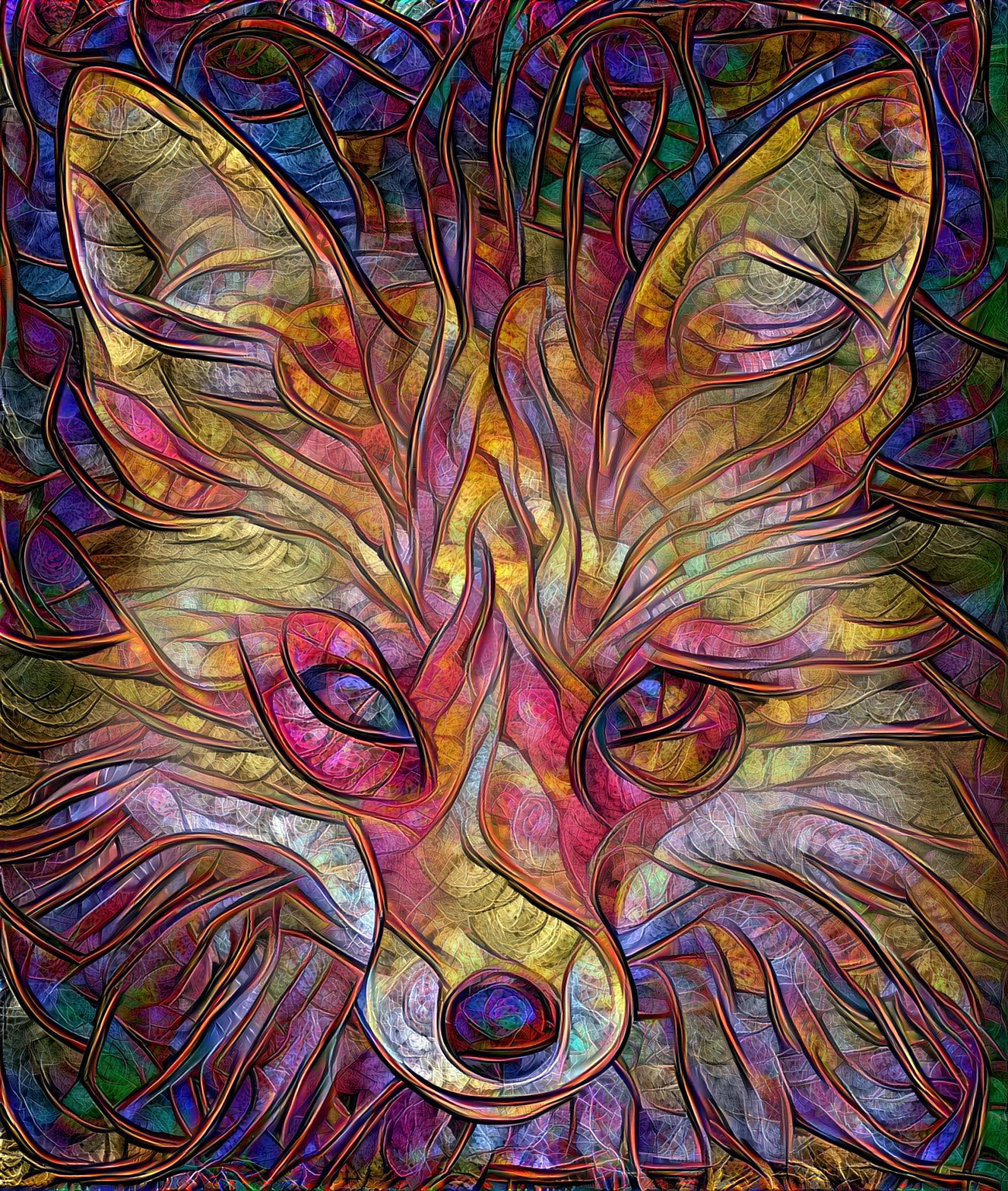 Acrylic fox