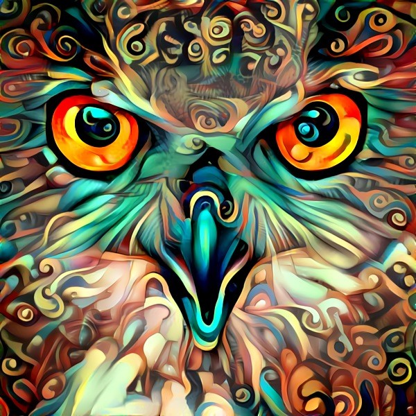 Deep Dream: Eagle Owl Eyes (Ver.2)