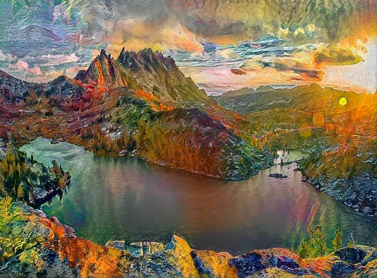 Painting of the Lake Mountain