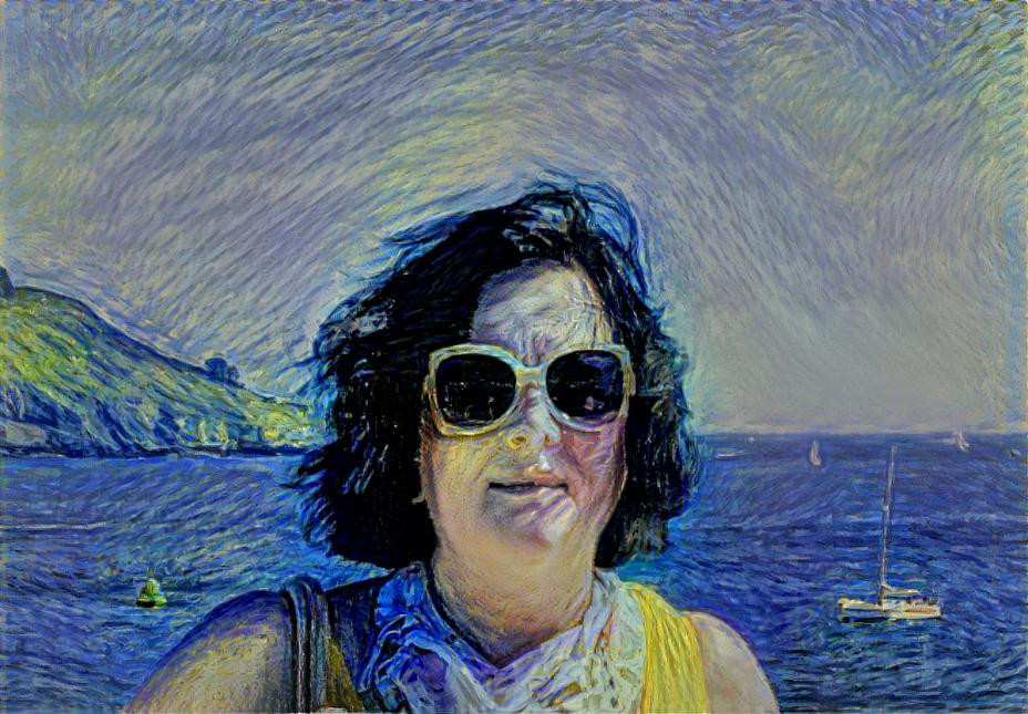 Lady at the sea- Van Gogh style