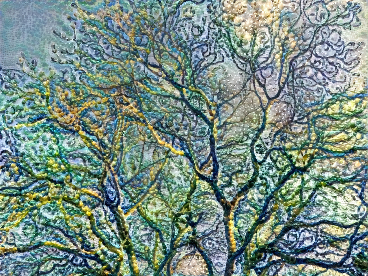 embroidered tree