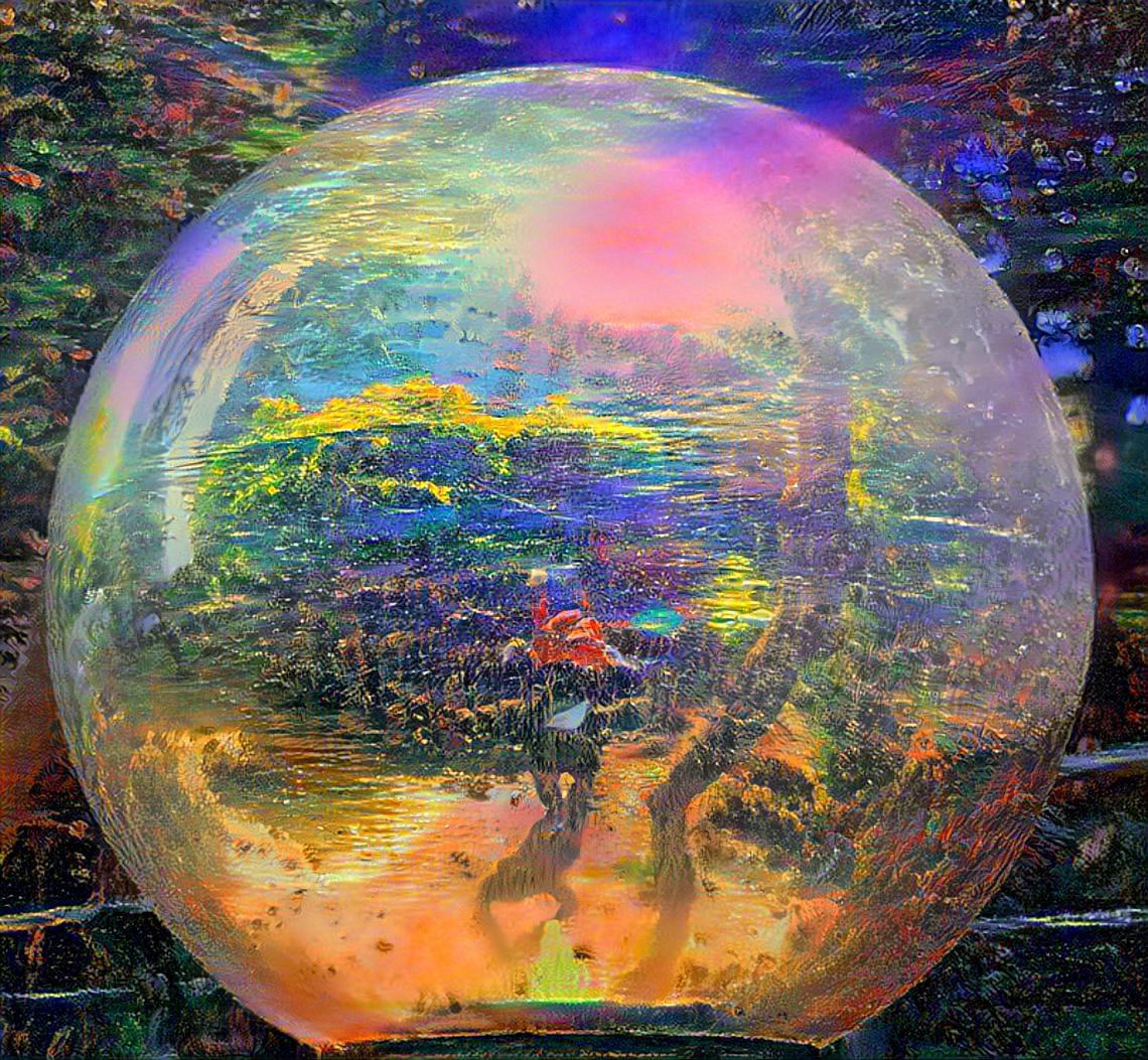 Earth in a glass ball