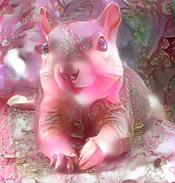 squirrel relaxing - pink xmas ornament