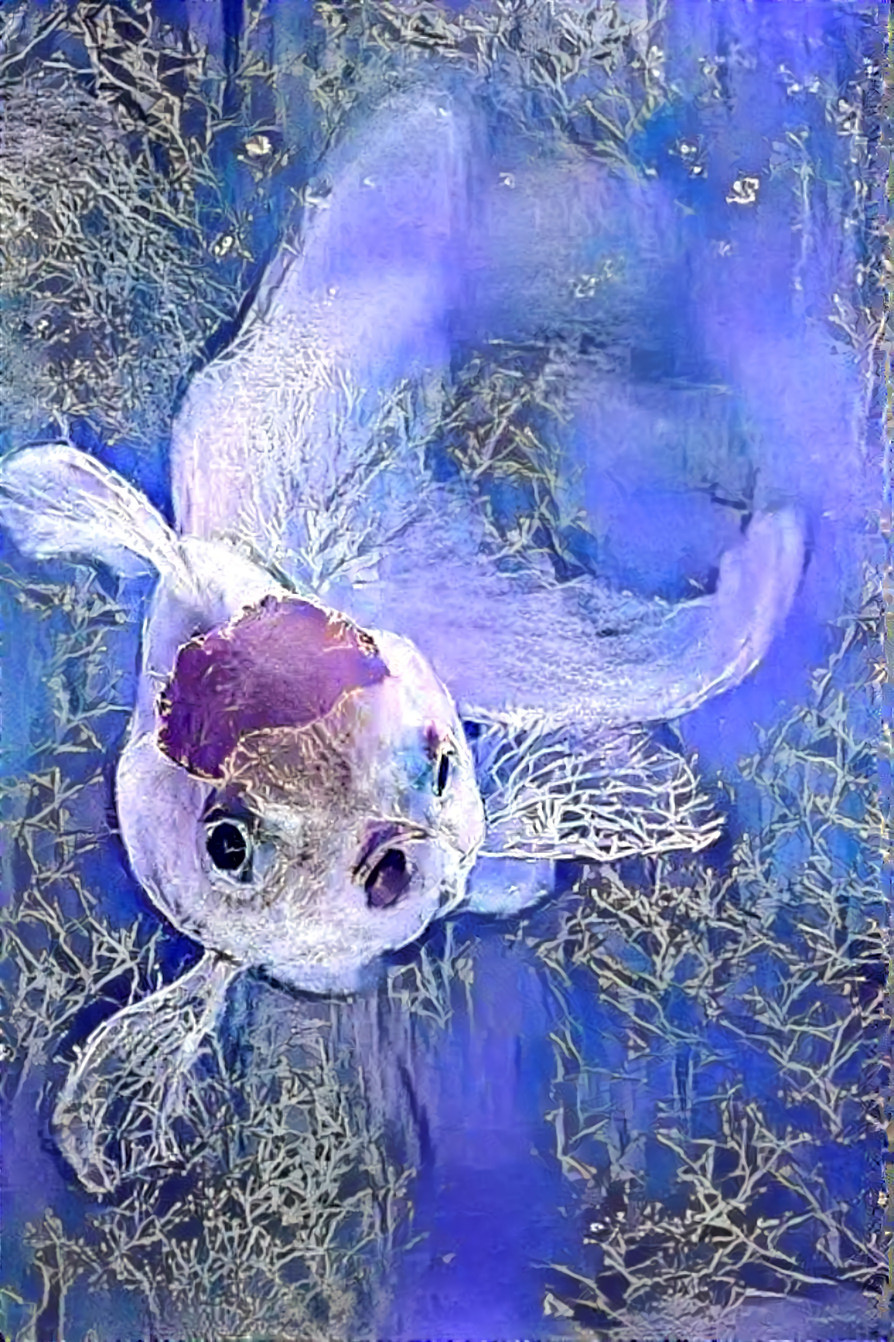 goldfish, blue, purple, icy, retexture
