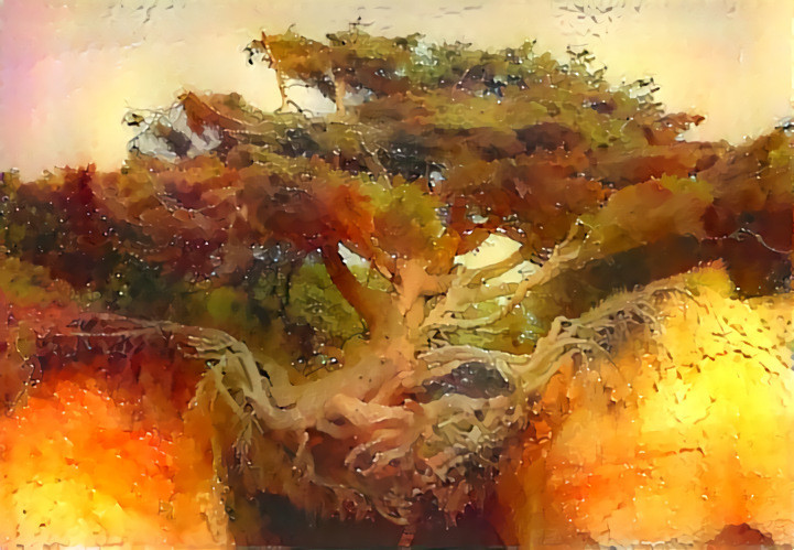Tree Cave Watercolor Altered Art
