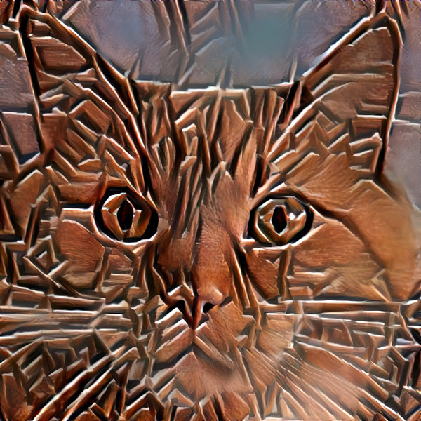 Carved Wood Cat