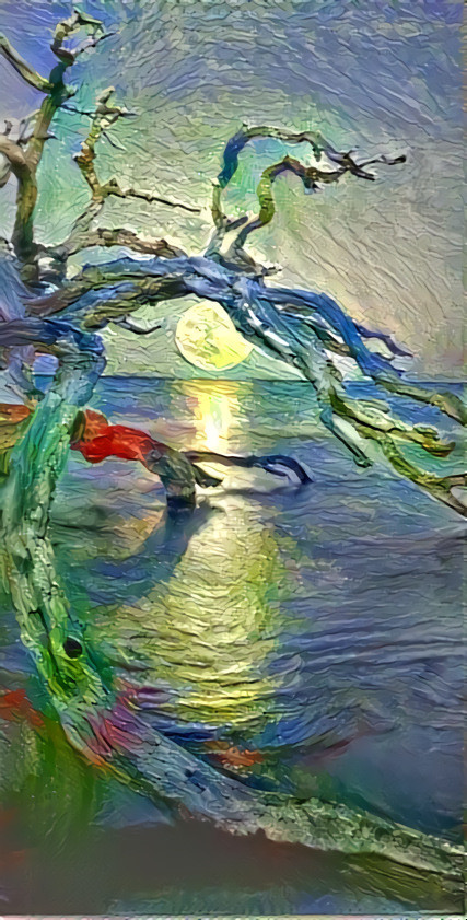 Midnight Tree Van Gogh Detail ii