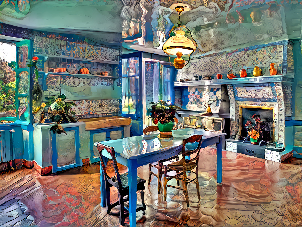 Monet's kitchen in Giverny, France